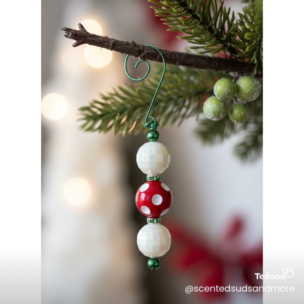 Beaded Ornament - Unique Holiday Decoration