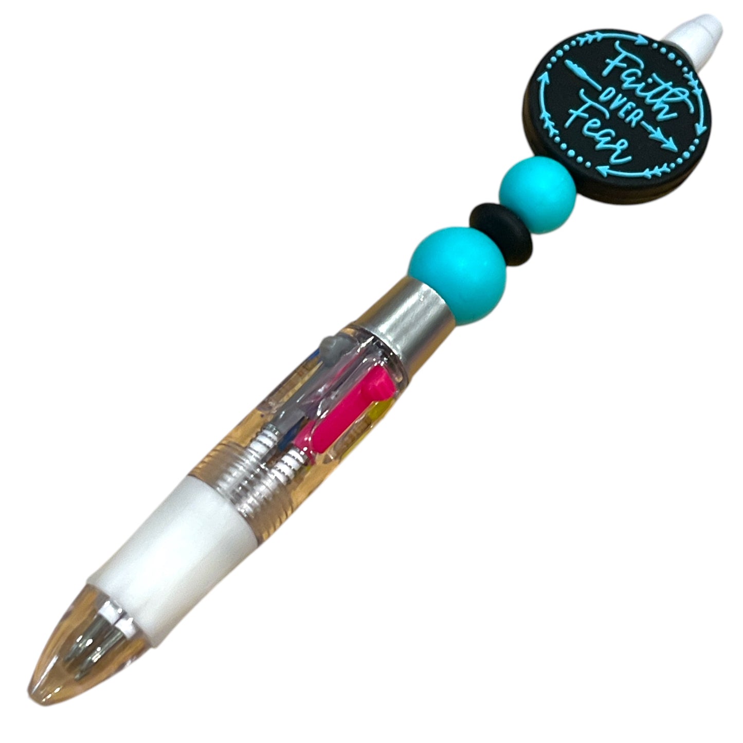 Multicolored Beaded Pen - Handmade Colorful Writing Pen