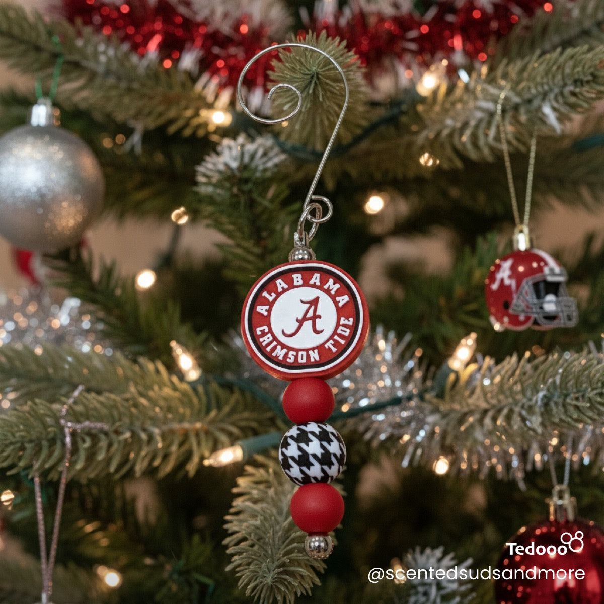 Crimson Tide Ornament - University of Alabama Holiday Ornament for Fans