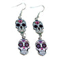 Bright Sugar Skull Earrings | Boho Jewelry | Día de los Muertos Inspired Gift