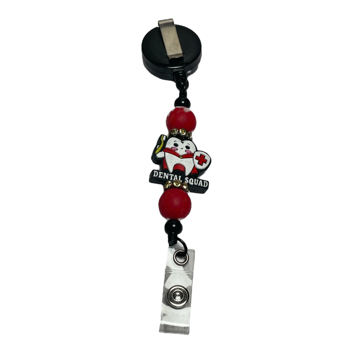 Cute Badge Reel for Dental Staff - Retractable ID Holder for Dentist & Hygienist