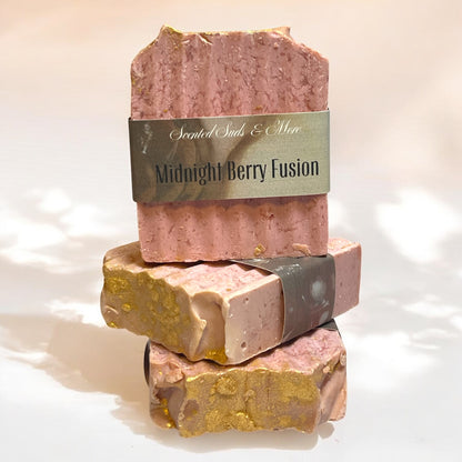 Handmade Cold Process Soap with Black Raspberry Vanilla - Sweet & Fruity Fragrance Soap Bar