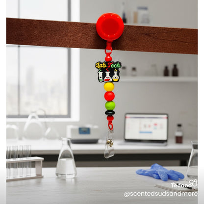 Beaded ID Badge Holders for Lab Techs | Unique & Trendy Designs