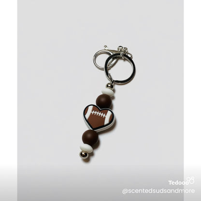 Sports Themed Beaded Keychain - Cute Keychain for Sports Fans