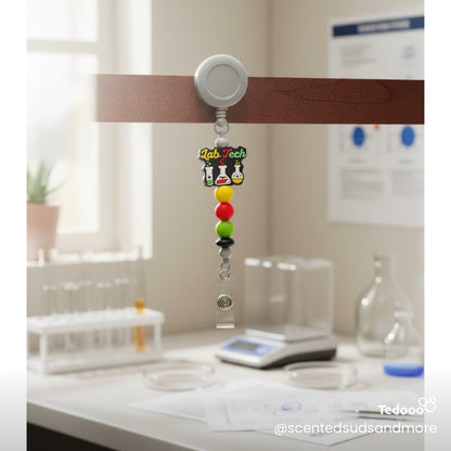 Beaded ID Badge Holders for Lab Techs | Unique & Trendy Designs