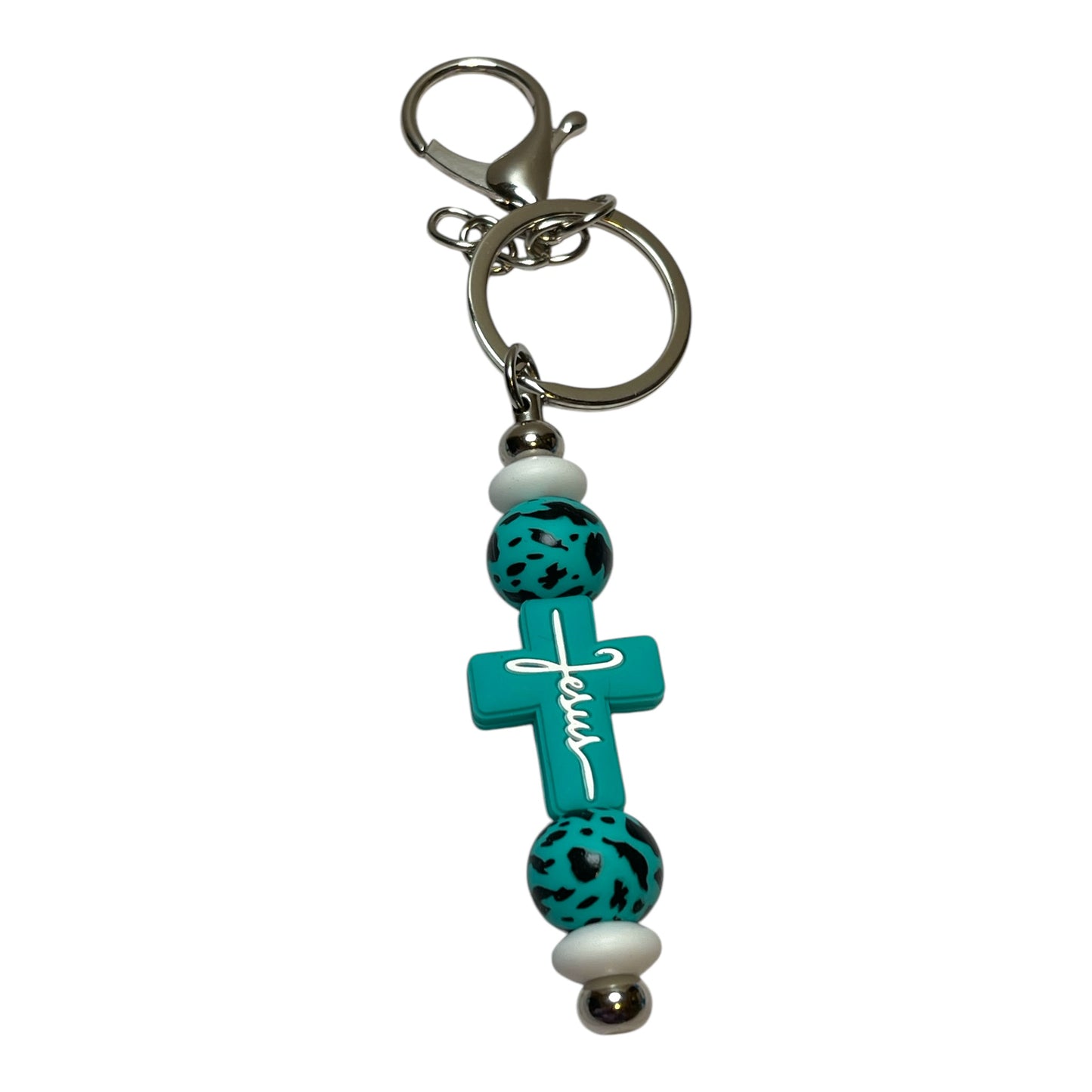 Beaded Religious Keychain - Faith-Inspired Keychain for Christians and Believers