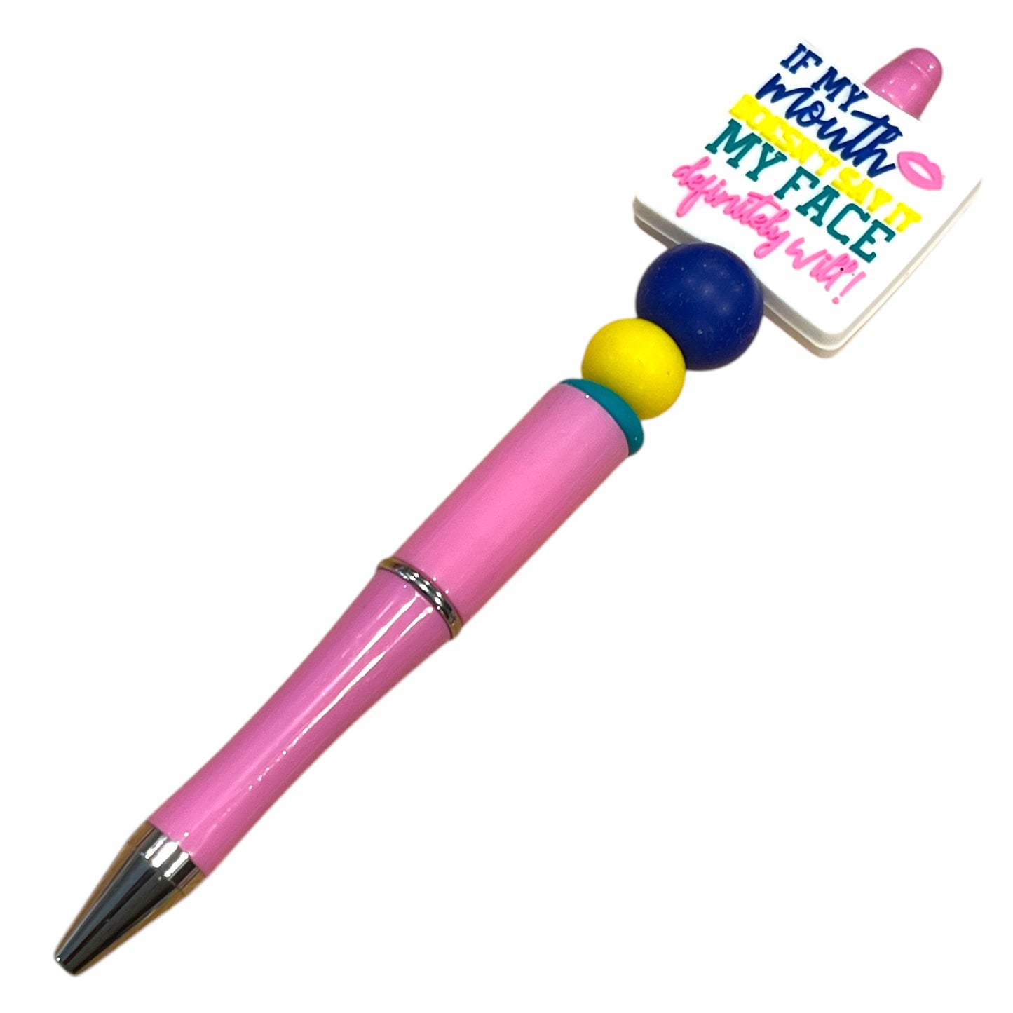 Sarcastic Beaded Pen - Funny Handmade Pen with Sassy Statement Beads