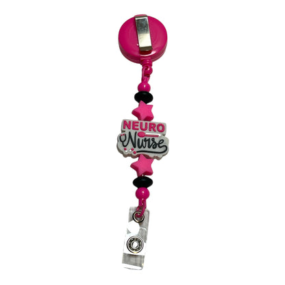 Neuro Nurse Retractable Badge Reel - Cute & Durable Nurse Accessory