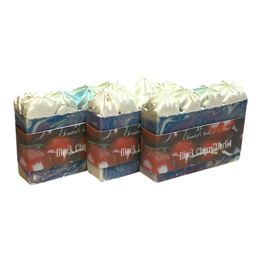 Handmade Black Cherry Merlot Soap - Cold Process Artisan Bar, Perfect for Relaxing Bath Time
