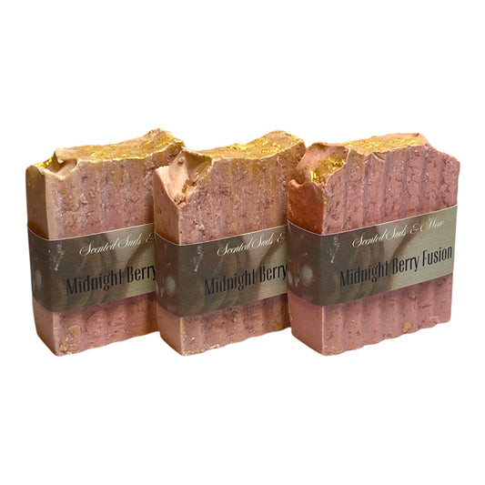 Handmade Cold Process Soap with Black Raspberry Vanilla - Sweet & Fruity Fragrance Soap Bar