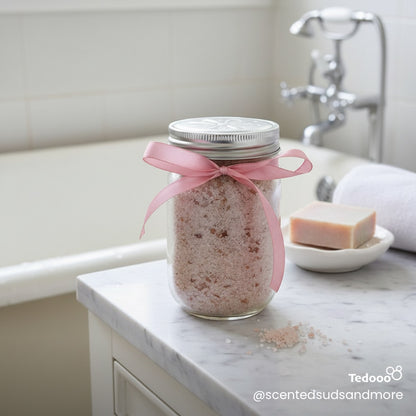 Peppermint Bath Soak – Invigorating Bath Salts for Energy & Self Care - 12oz