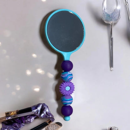 Decorative Beaded Compact Mirror – Travel-Friendly & Unique