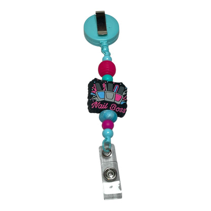 Badge Reel for Nail Artists - Fun Nail Tech Retractable ID Holder