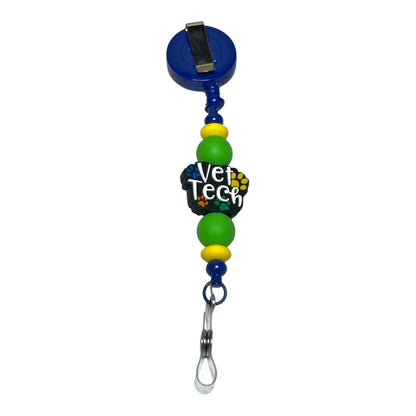 Vet Tech ID Badge Reel - Custom Badge Holder for Veterinary Professionals