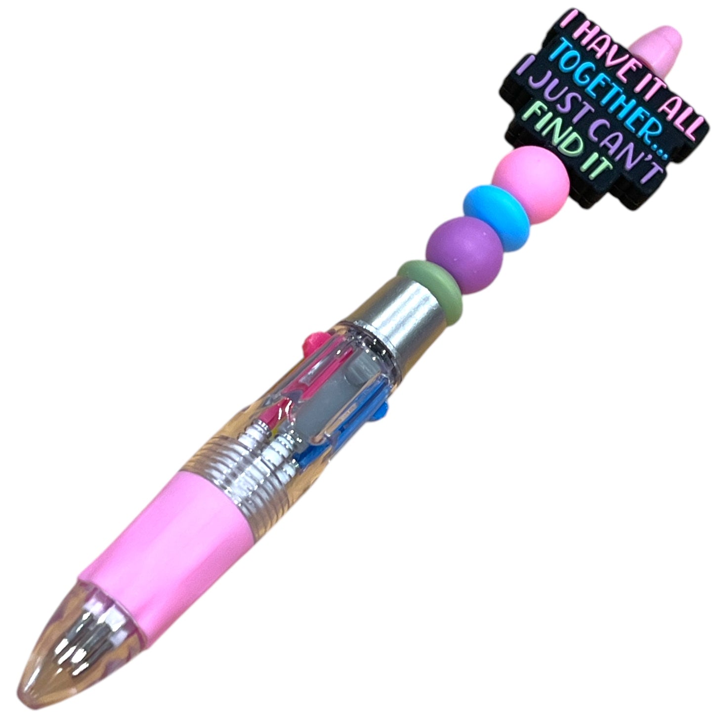 Sarcastic Beaded Pen - Multicolored Handmade Pen with Funny Statement Beads