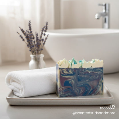 Handmade Black Cherry Merlot Soap - Cold Process Artisan Bar, Perfect for Relaxing Bath Time