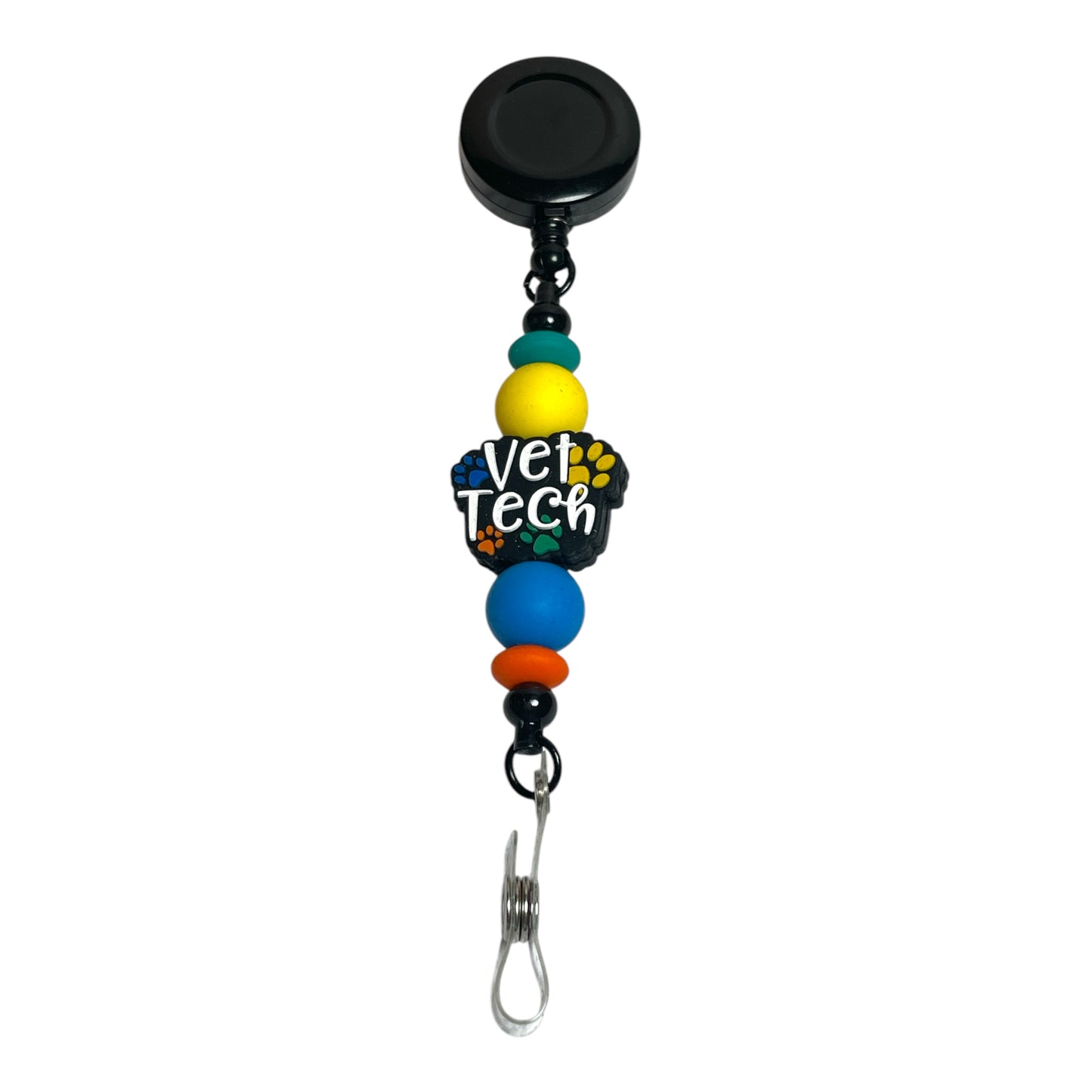 Vet Tech ID Badge Reel - Custom Badge Holder for Veterinary Professionals