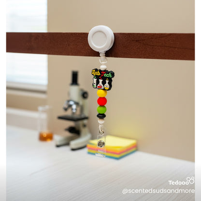 Beaded ID Badge Holders for Lab Techs | Unique & Trendy Designs