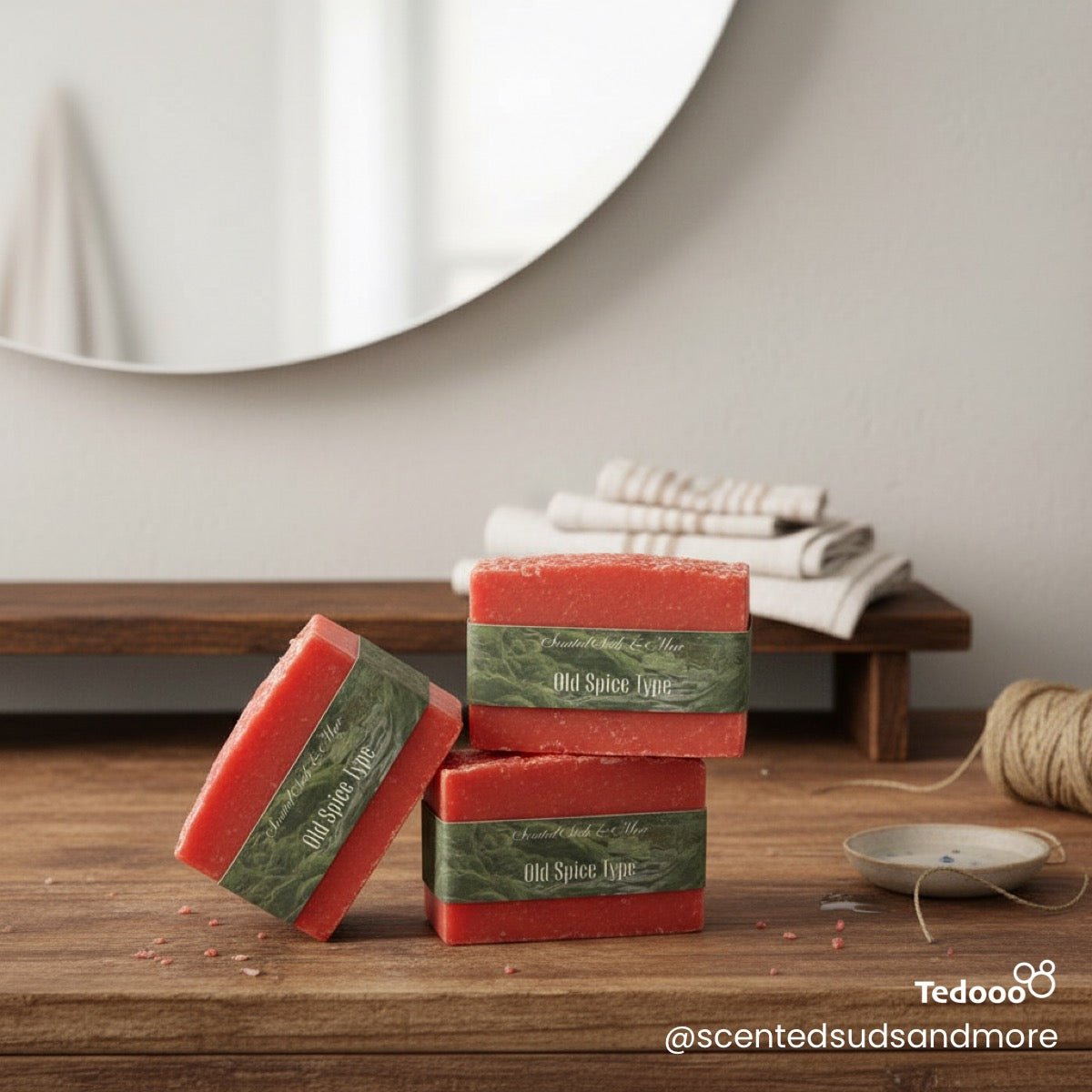 Handcrafted Cold Process Soap with Old Spice Type Fragrance - Masculine Scent Soap