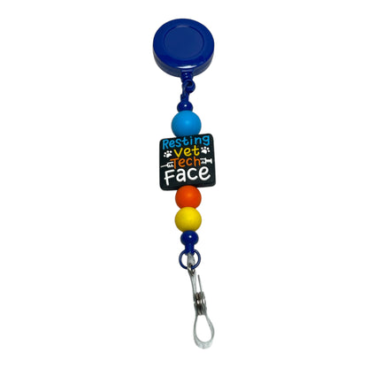 Vet Tech ID Badge Reel - Custom Badge Holder for Veterinary Professionals