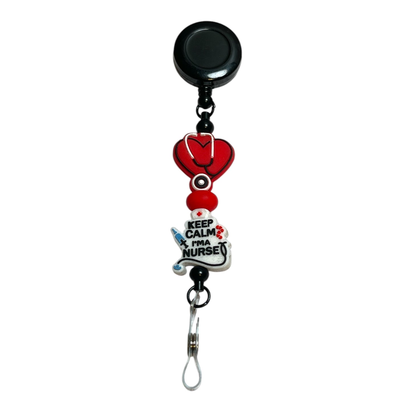 Healthcare Worker Badge Holder - Stylish Retractable ID Reel for Medical Professionals