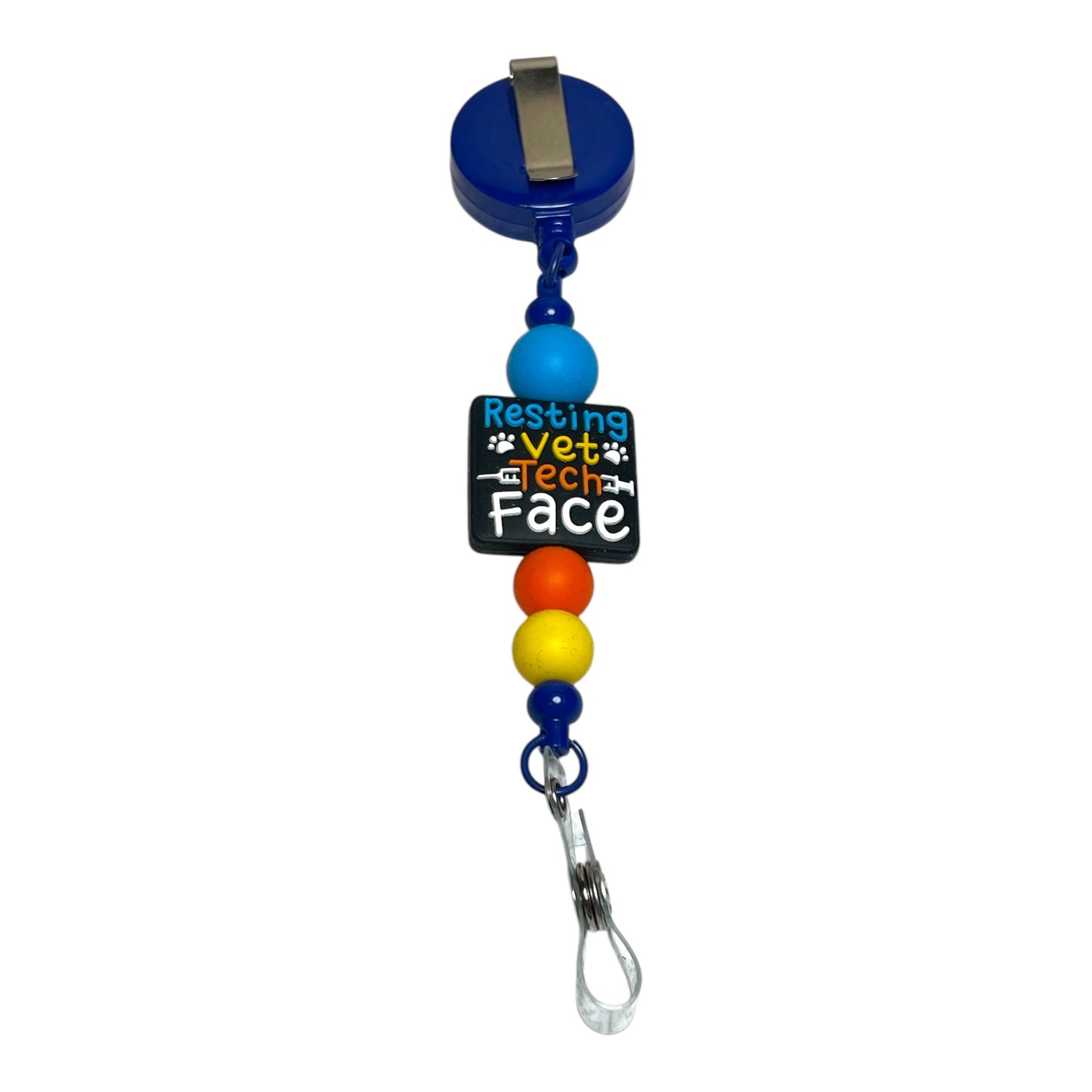 Vet Tech ID Badge Reel - Custom Badge Holder for Veterinary Professionals