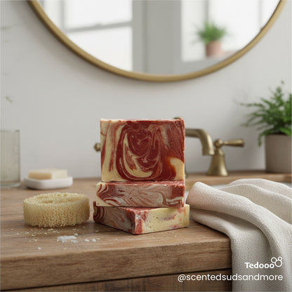 Handcrafted Bama Game Day Goat's Milk Soap - Cold Process Bar for Roll Tide Fans