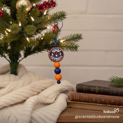 Auburn Tigers Beaded Ornament - Unique Holiday Decoration, War Eagle Fan Keepsake