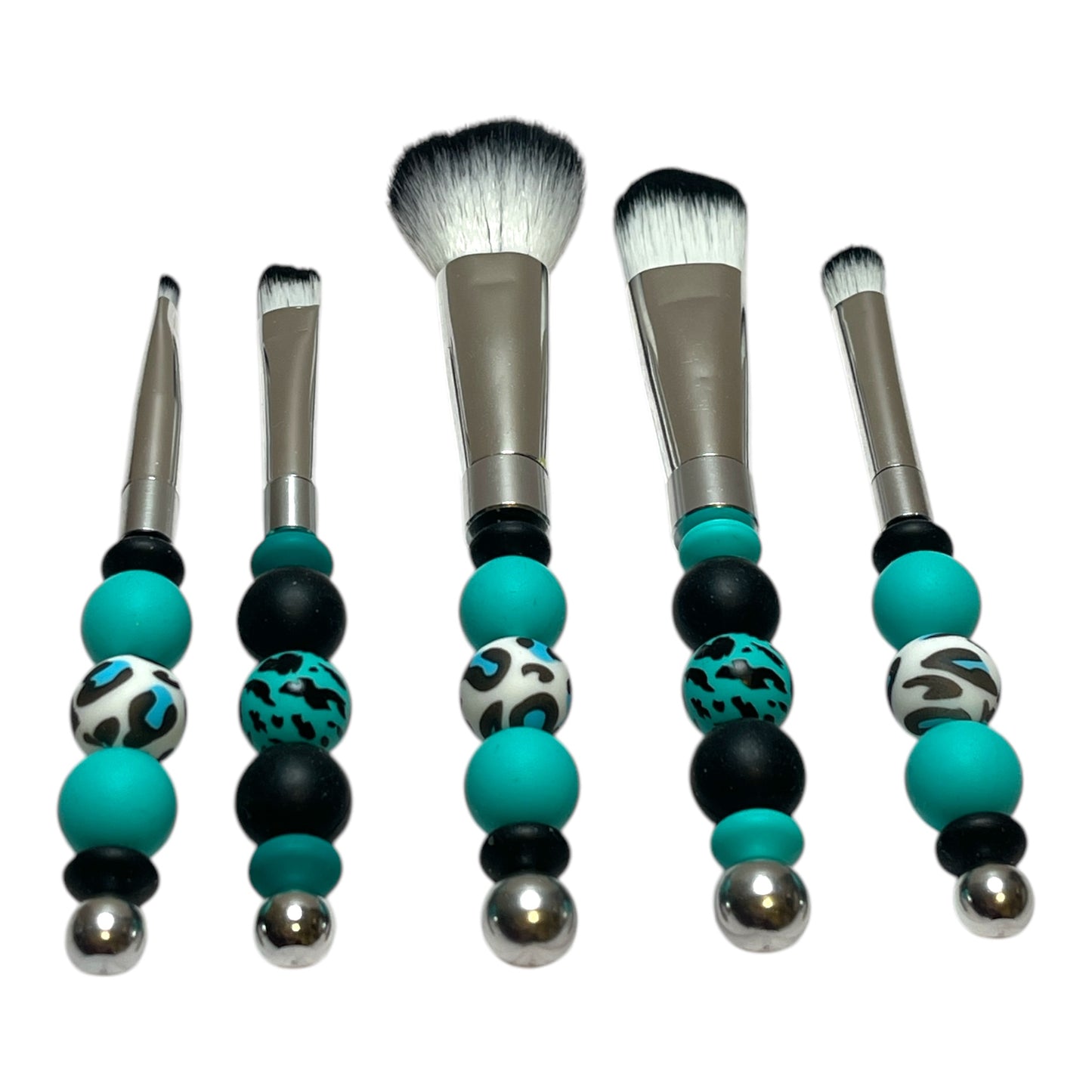 Decorative Beaded Makeup Brushes | Custom Brush Set for Makeup Artists & Beauty Lovers