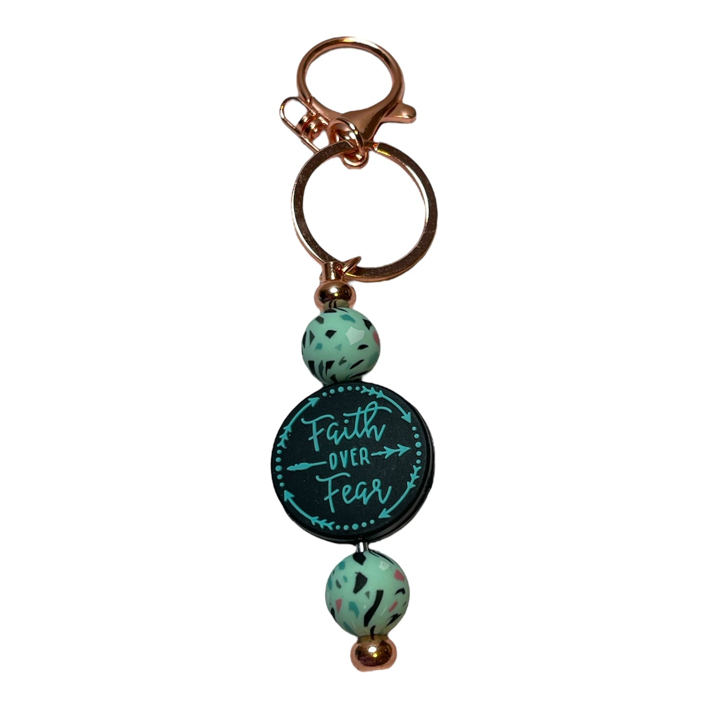 Beaded Religious Keychain - Faith-Inspired Keychain for Christians and Believers