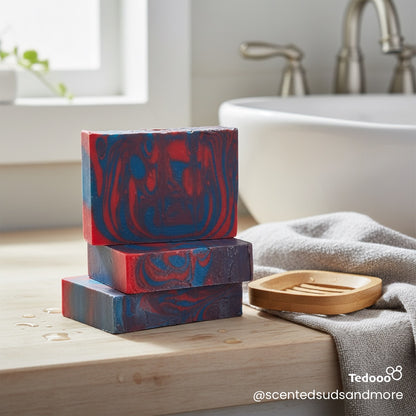 Ole Miss Rebels Cold Process Goat’s Milk Soap - Custom Handcrafted Soap for Fans