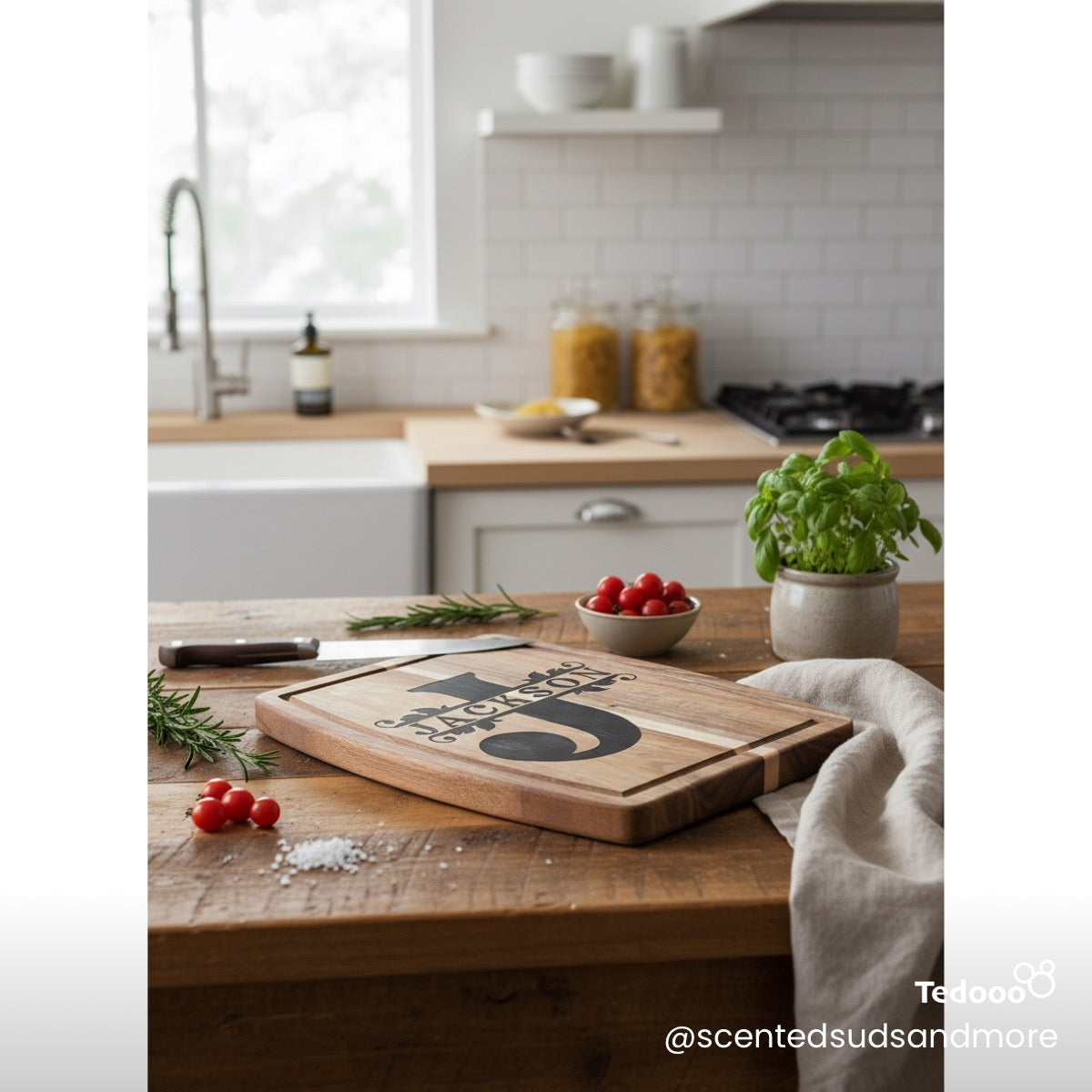 Rustic Hand Painted Wooden Sign 12x10 – Custom Family Name Home Décor