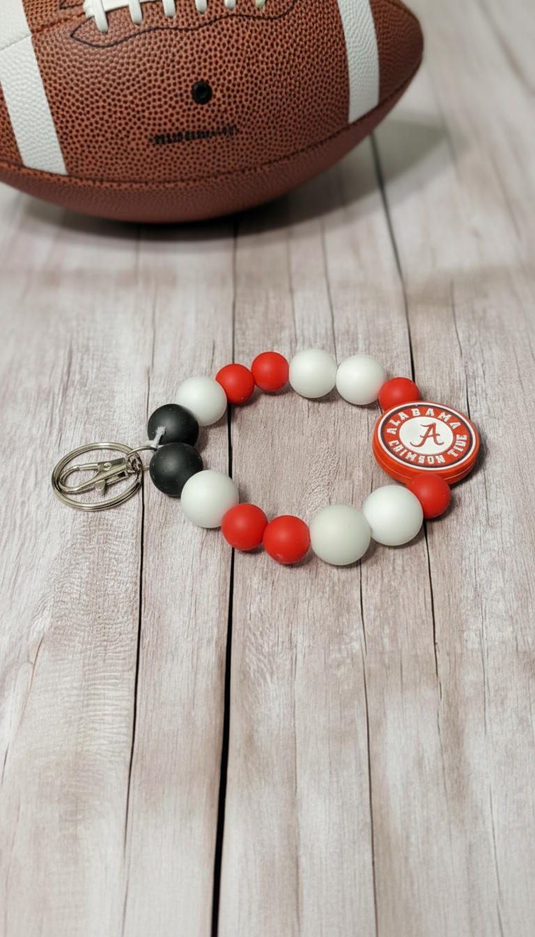 Alabama Crimson Tide Keychain Wristlet - Roll Tide, College Fan Accessory