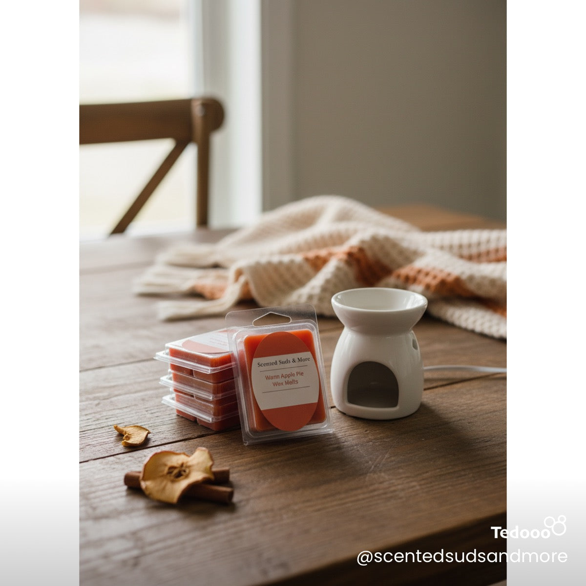 Warm Apple Crumble Pie Wax Melts – Rich and Spiced Scent