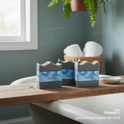 Cool Water Men's Soap – Refreshing Scent, Natural & Moisturizing Handcrafted Soap