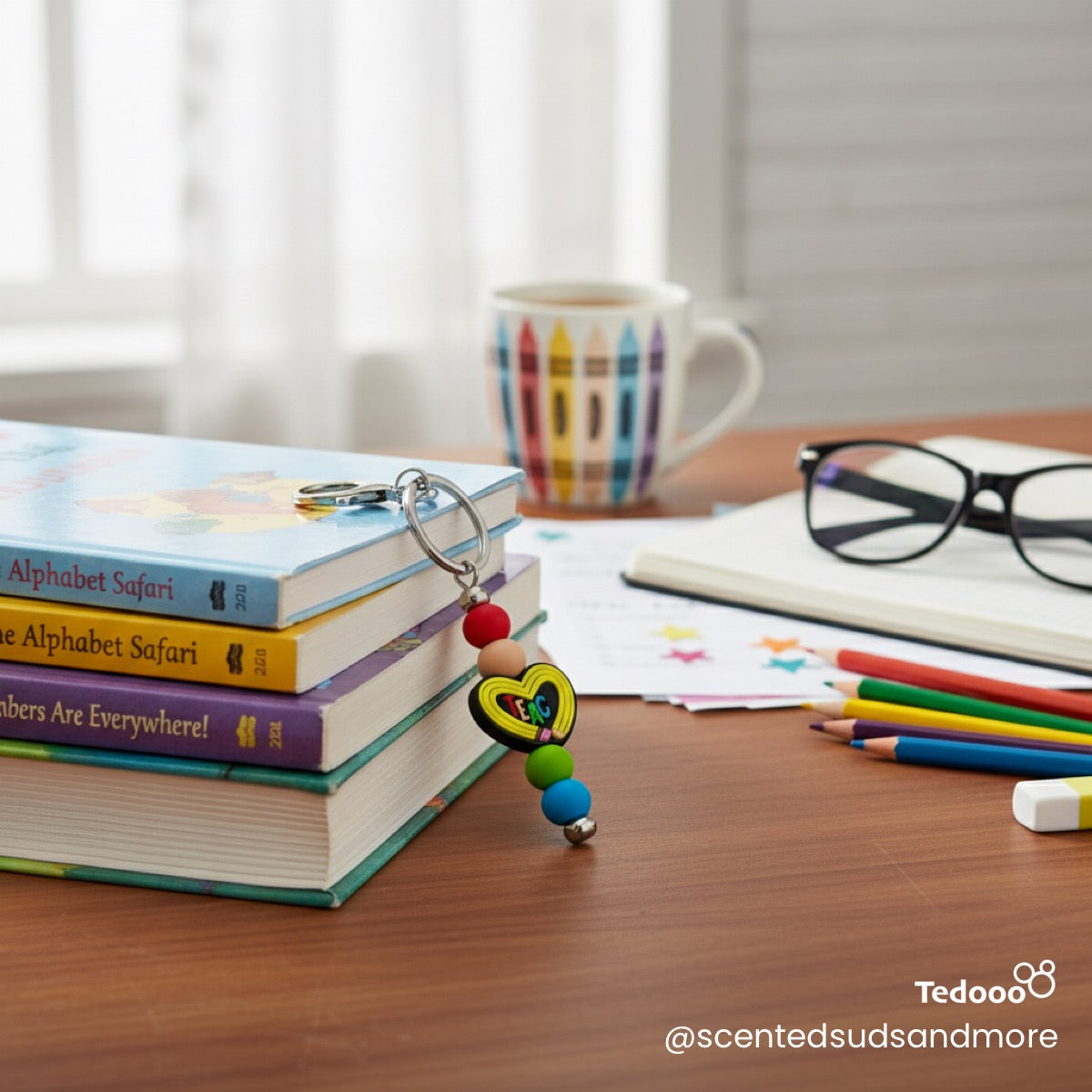 Beaded Teacher Keychains - Handmade Gifts for Teachers