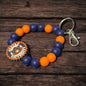 Auburn Beaded Wristlet Keychain - Unique War Eagle Fan Accessory, Game Day Essential