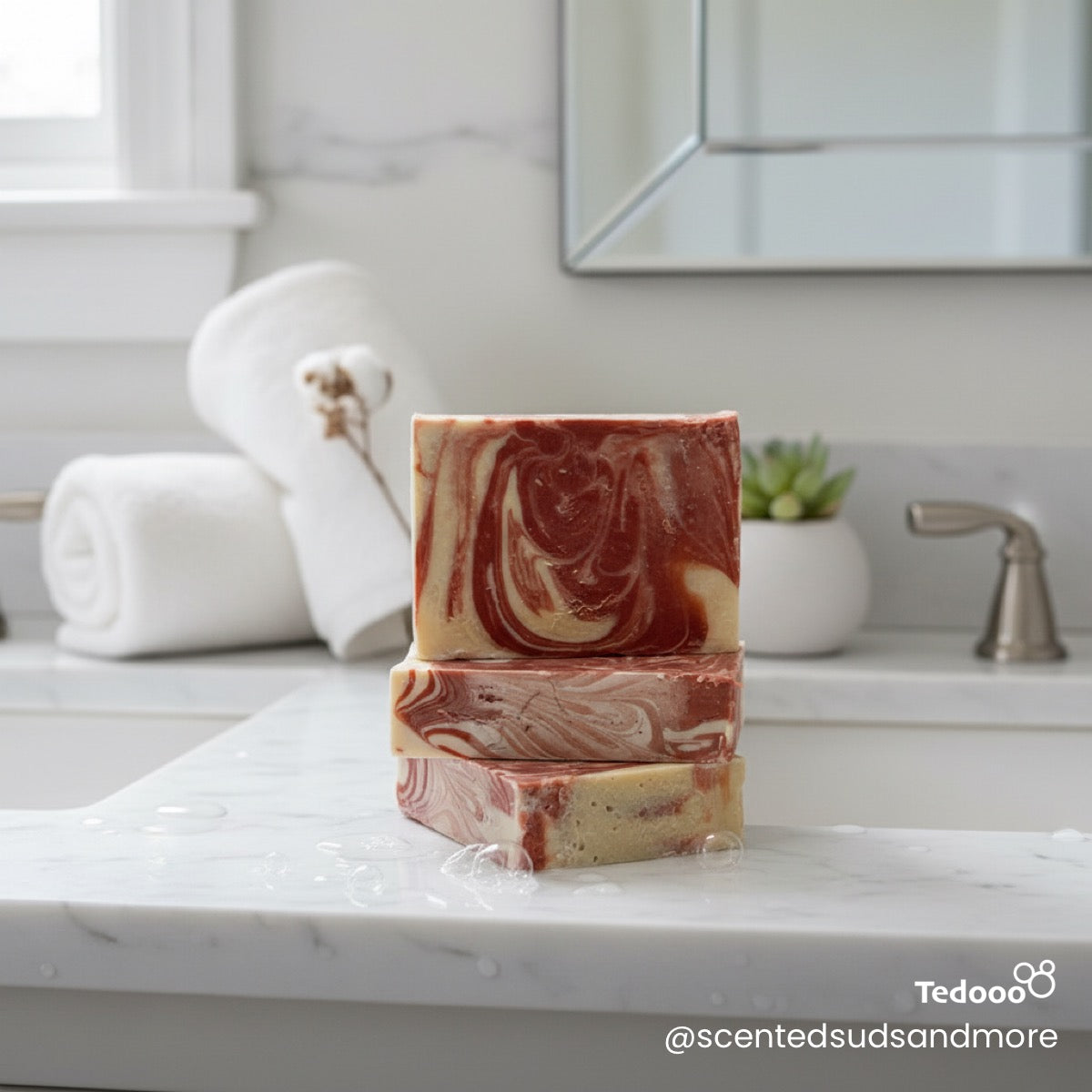 Handcrafted Bama Game Day Goat's Milk Soap - Cold Process Bar for Roll Tide Fans