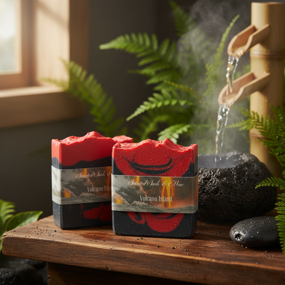 Volcano Island Scented Goat's Milk Soap - Nourishing & Tropical Freshness