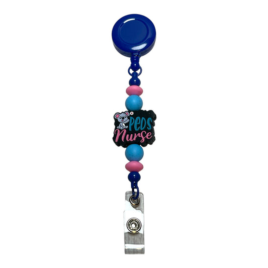 Pediatric Nurse ID Badge Reel - Retractable Holder for Pediatric Healthcare Staff