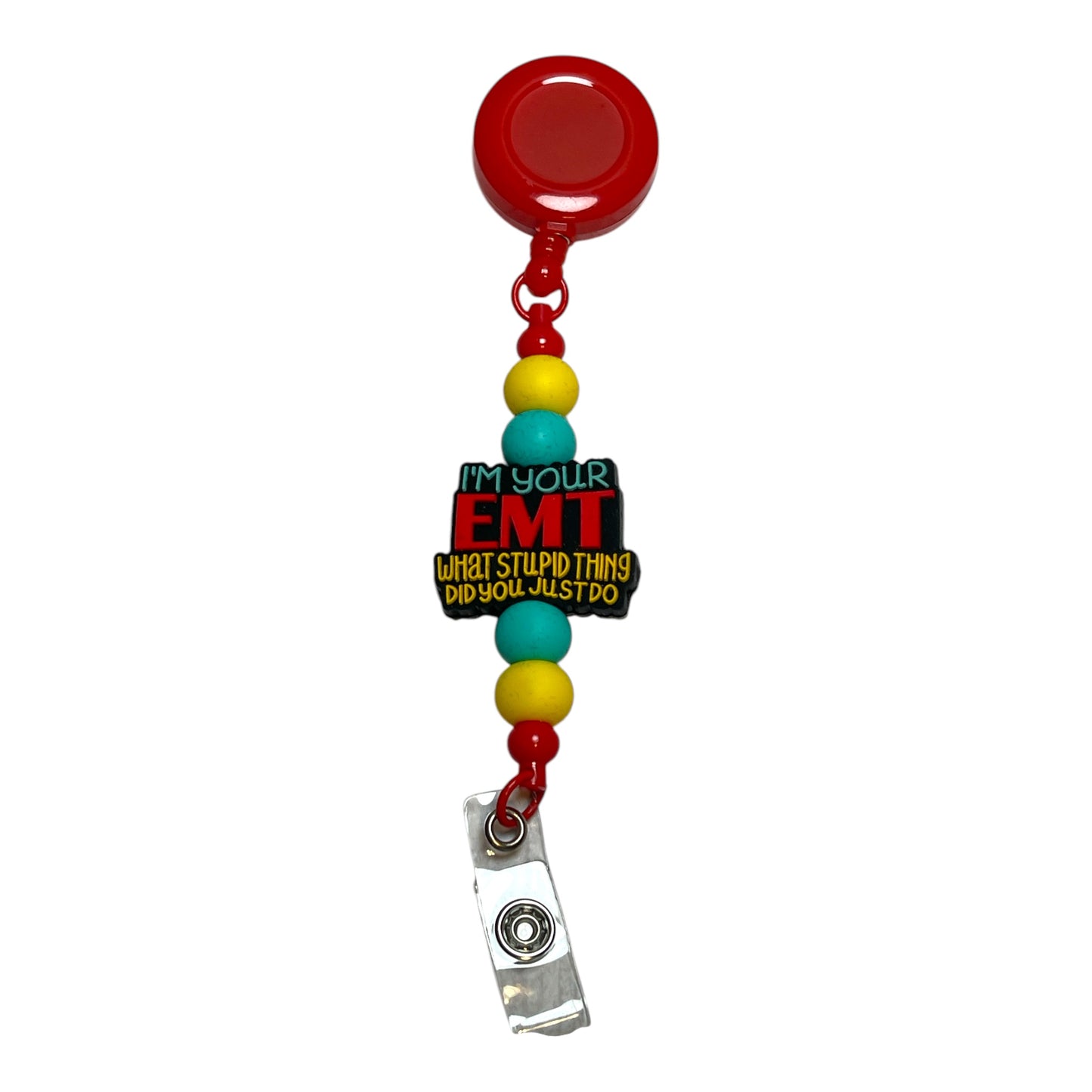 EMT Badge Reel - Retractable ID Holder for Emergency Medical Technicians