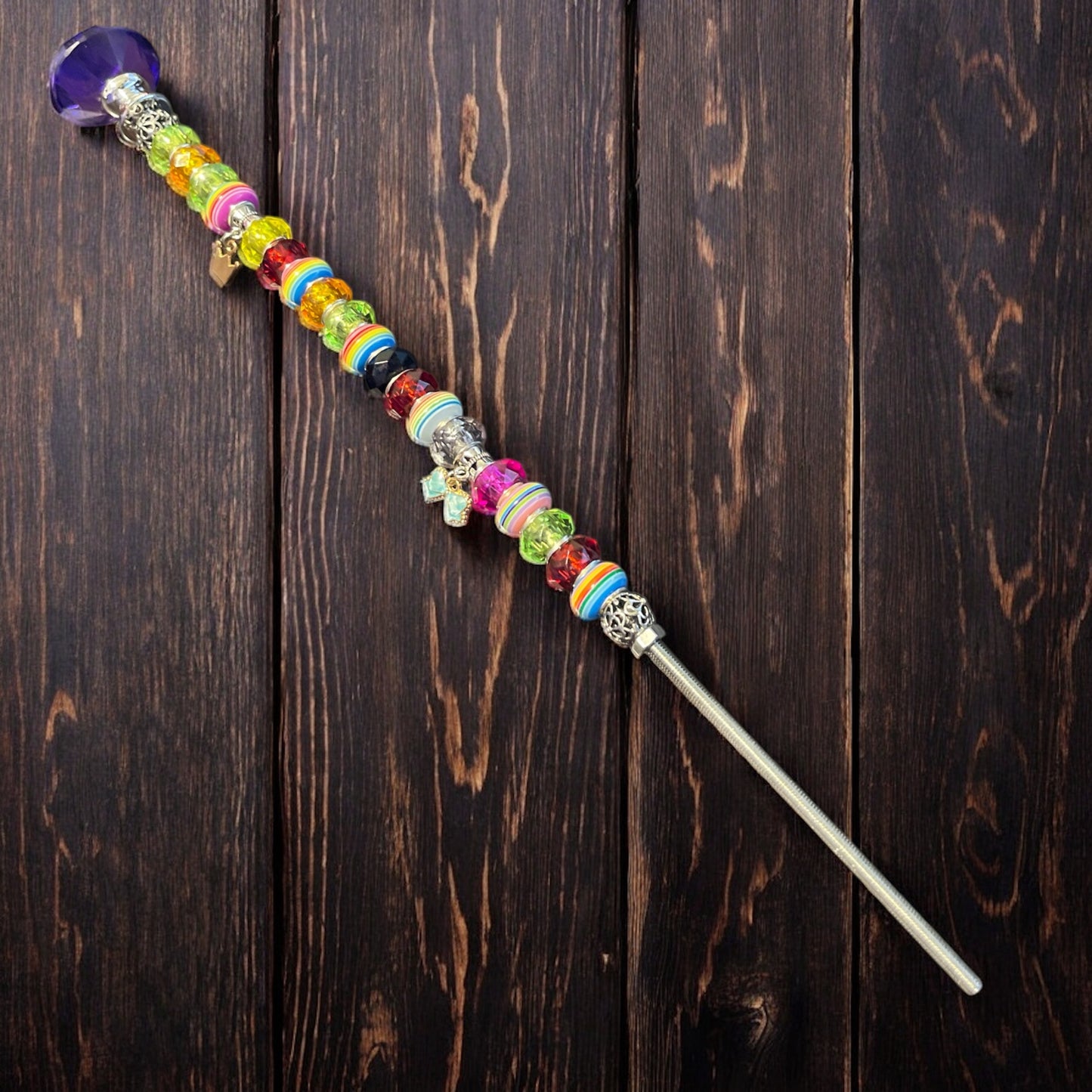 Acrylic Beaded Garden Stakes – Vibrant Garden Decorations