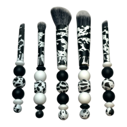 Decorative Beaded Makeup Brushes | Custom Brush Set for Makeup Artists & Beauty Lovers