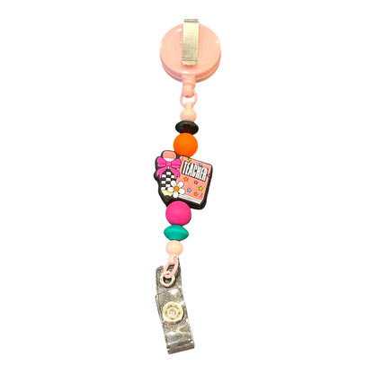 Beaded Teacher Badge Holder - Best Teacher Ever, Perfect Teacher Appreciation Gift