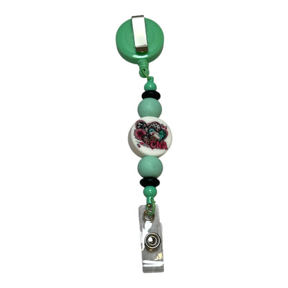 Beaded Badge Reel for CNAs - Handmade Badge Holder for Certified Nursing Assistants