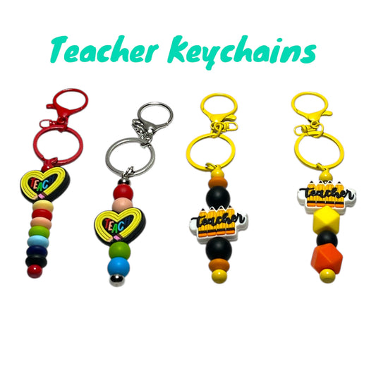 Beaded Teacher Keychains - Handmade Gifts for Teachers