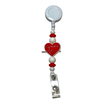 Beaded ICU Nurse Badge Holder – Stylish & Durable Retractable ID Reel