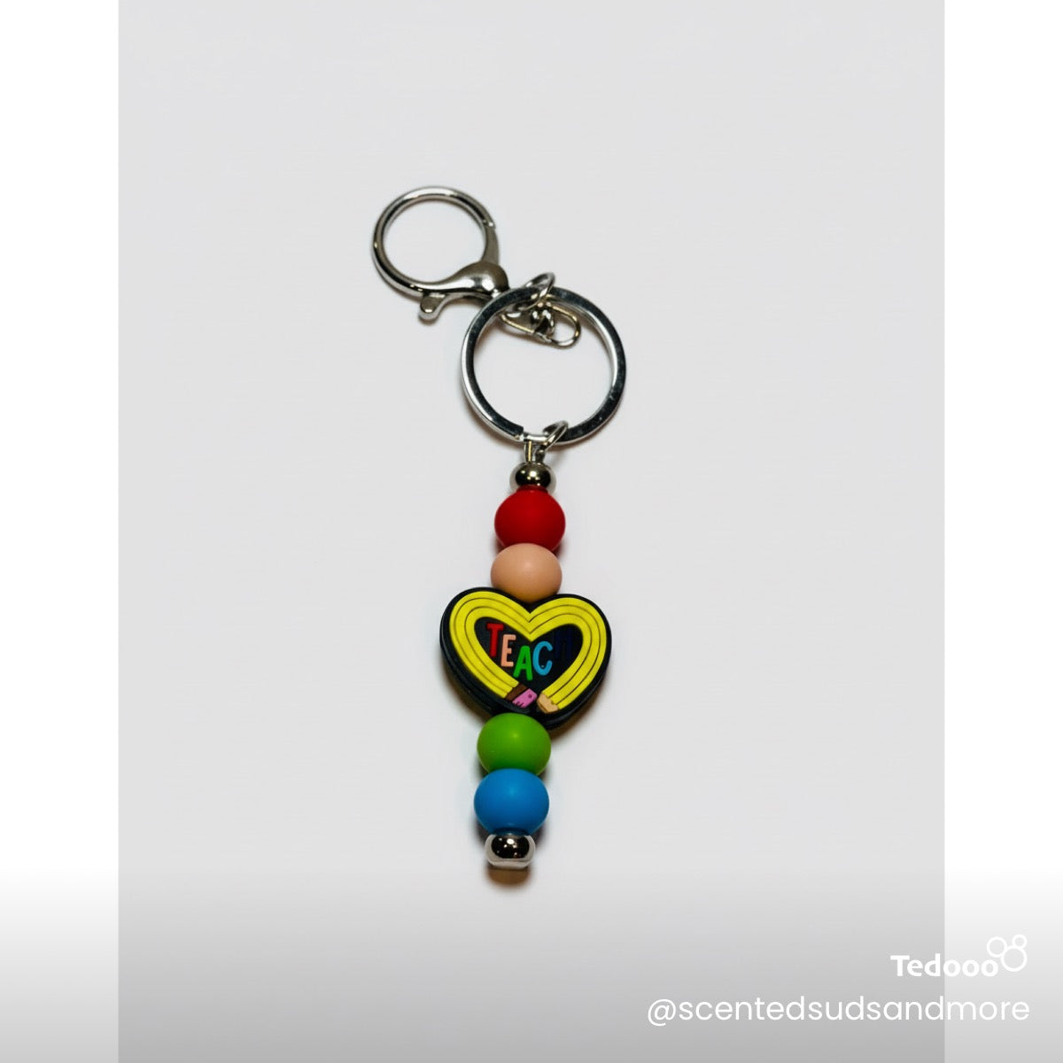 Beaded Teacher Keychains - Handmade Gifts for Teachers