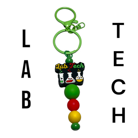 Beaded Accessories for Lab Techs – Keychains, Badge Reels & More