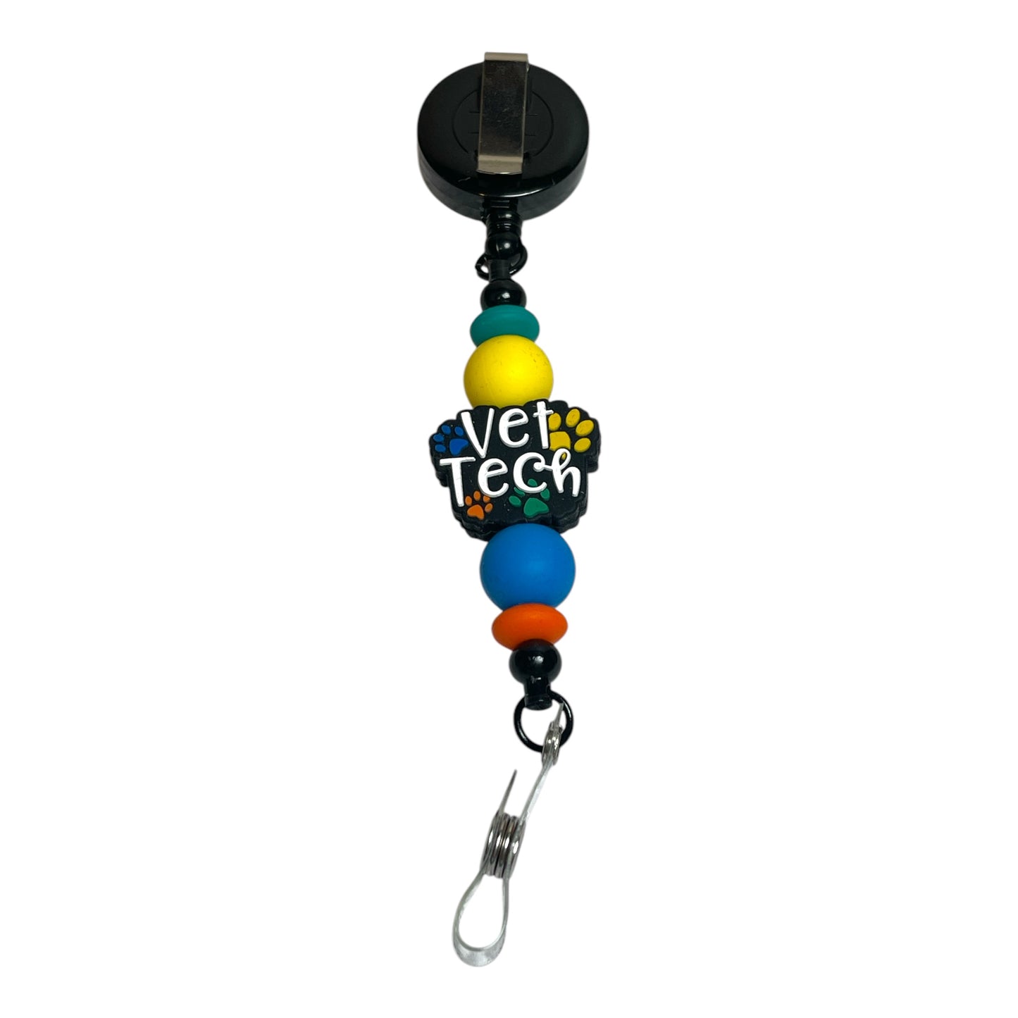 Vet Tech ID Badge Reel - Custom Badge Holder for Veterinary Professionals